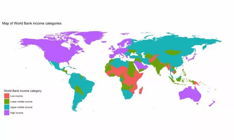 世界银行收入分类图